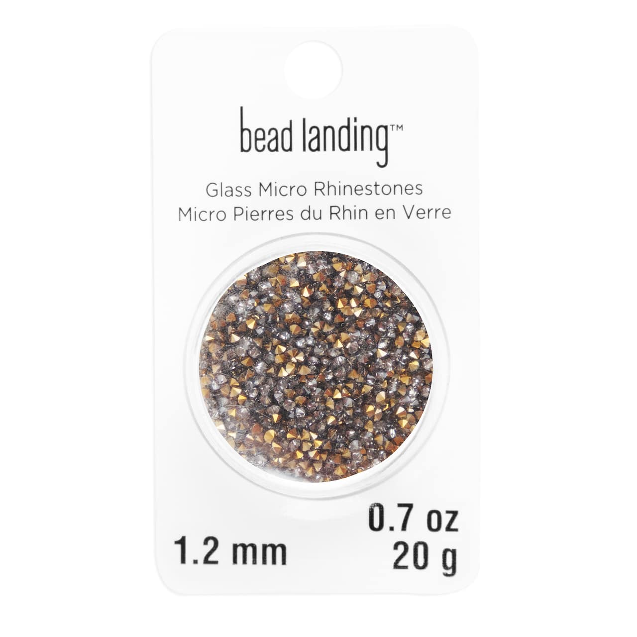 1.2mm Glass Micro Rhinestones by Bead Landing™, 0.7oz.